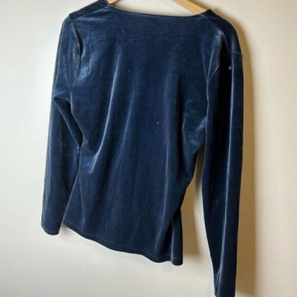 J CREW Velvet Wrap Top Sz Small - Picture 4 of 10